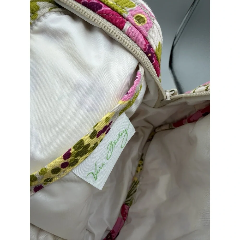 Vera Bradley Floral Quilted Cotton Insulated Zip Lunch Bag With Handle Medium